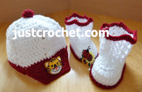 Peaked Cap and Booties USA